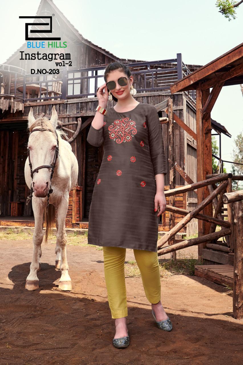 Blue Hill Sinstagram Vol 2  Latest Fancy Regular Casual Wear Pure Cotton  Kurtis Collection 
